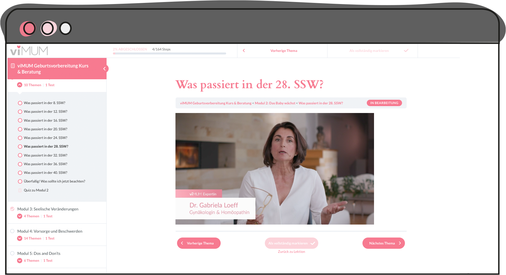 Kursansicht mit Gynäkologin Dr. Gabriele Löff im Kurs Geburtsvorbereitung Premium